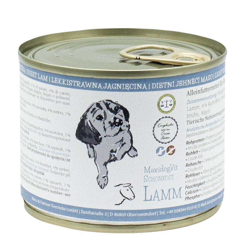 MaxidogVit Schonkost Lamm